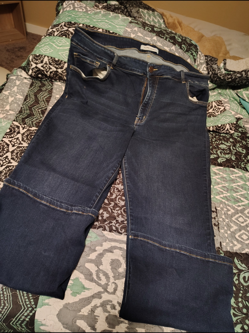 Flying Monkey Dark Blue Wide Leg Jeans